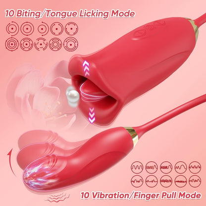 4-in-1 – Dual-Action Personal Massager with 4 Functions & Custom Modes