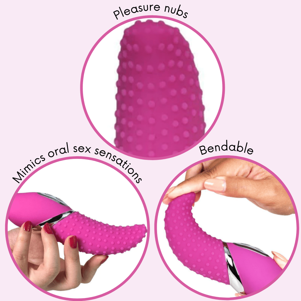 Curved-Tip Massager for External Stimulation