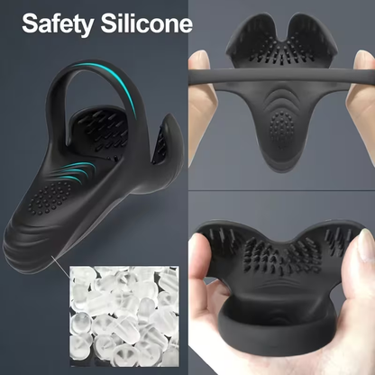 1pc Men'S Vibrating Ring, Adjustable Silicone Ring Vibrator with 10 Strong Vibration Modes, Used for And Male, Vibrating Ring Adult And Gaming Adult Toys