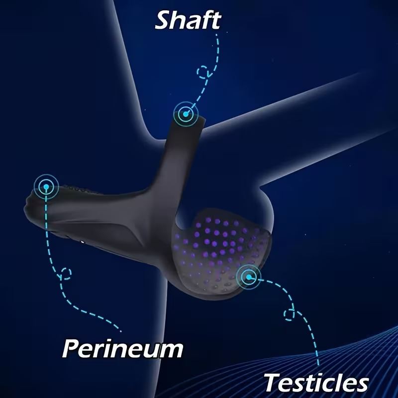 1pc Men'S Vibrating Ring, Adjustable Silicone Ring Vibrator with 10 Strong Vibration Modes, Used for And Male, Vibrating Ring Adult And Gaming Adult Toys