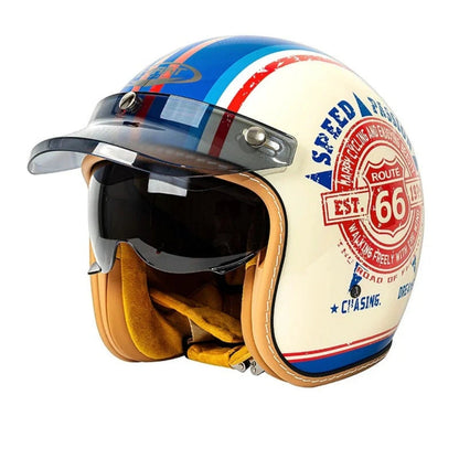 Shark Fury - Vintage Open Face Helmet - DOT & ECE Approved