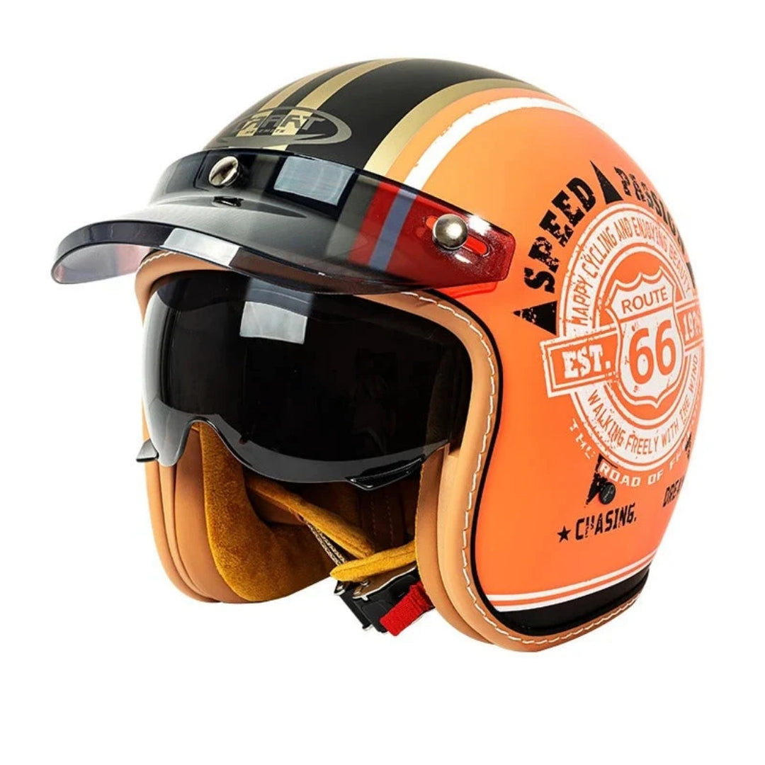 Shark Fury - Vintage Open Face Helmet - DOT & ECE Approved