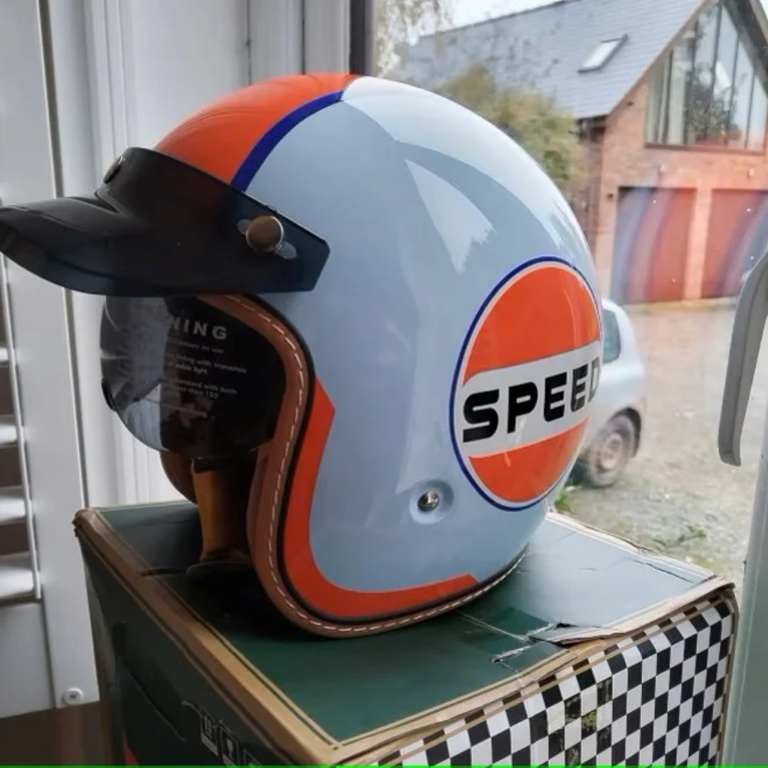 Shark Fury - Vintage Open Face Helmet - DOT & ECE Approved