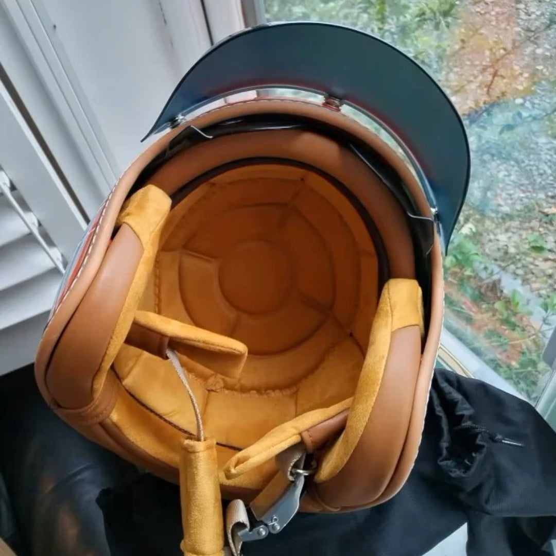 The Street King - Vintage Open Face Helmet - DOT & ECE Approved