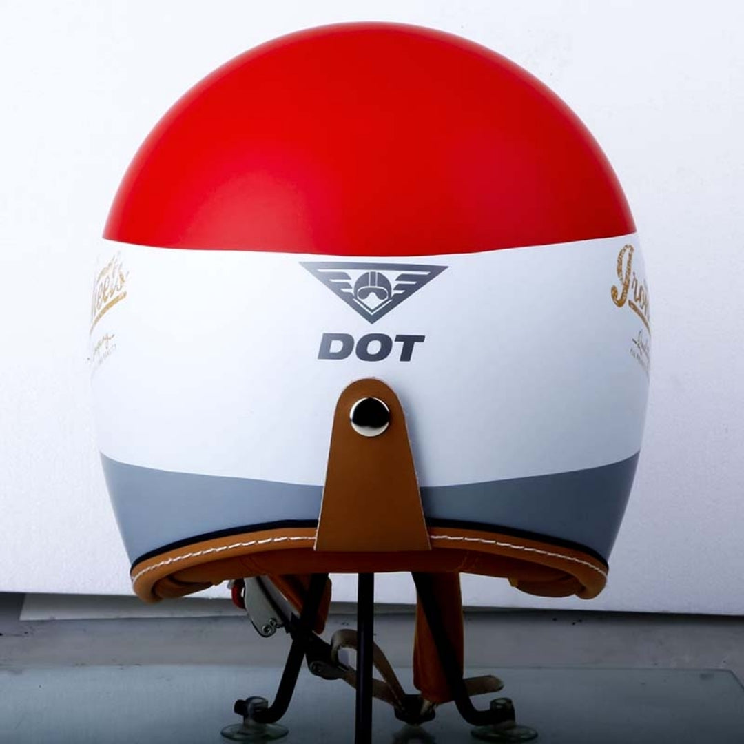 Speed 66 Orange - Vintage Open Face Helmet - DOT & ECE Approved