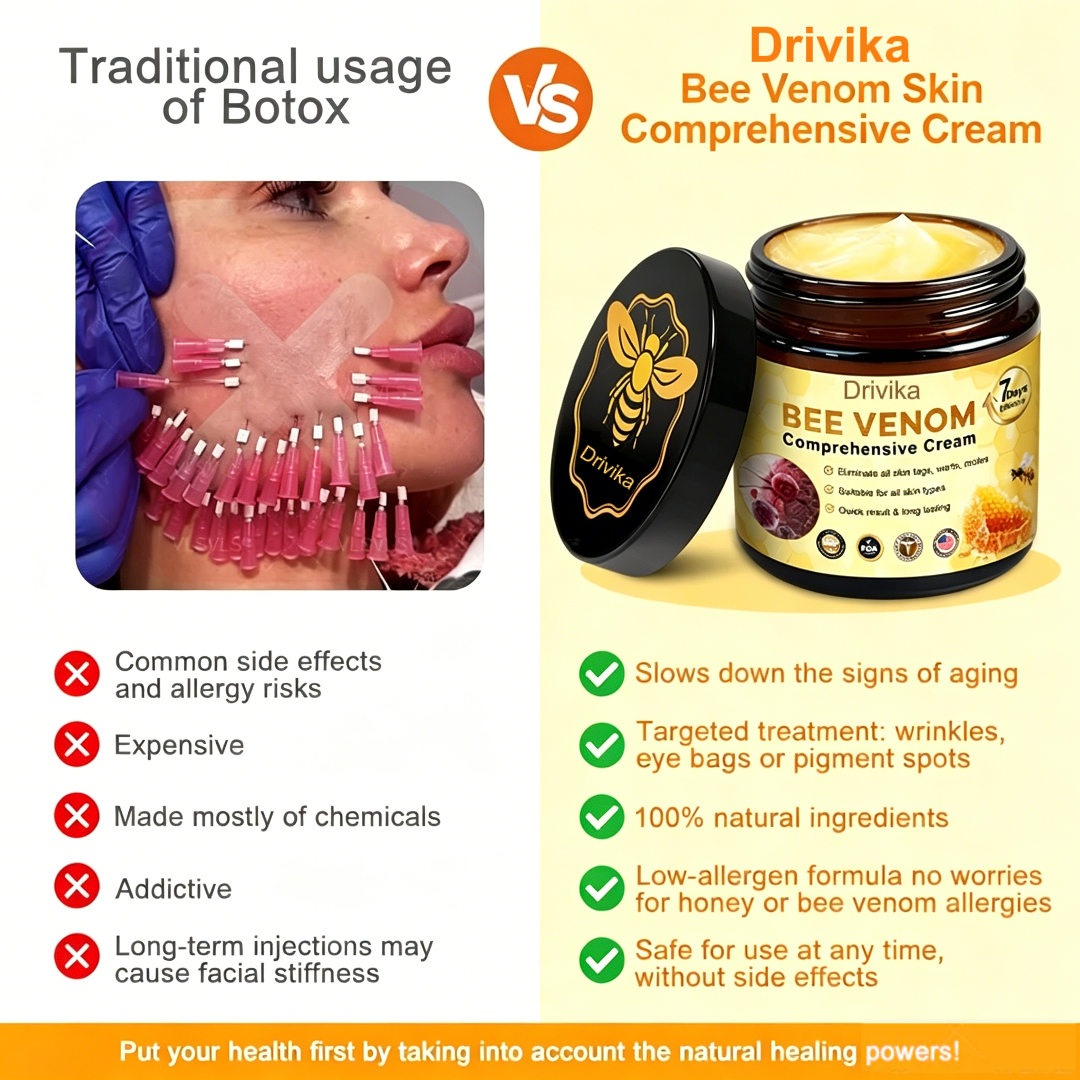 Made and Shipped from USA 💖💖Drivika® Bee Venom Comprehensive Cream LAST DAY 80% OFF(Sagging Skin, Fine Lines, Loss of Firmness, Flat Bust, Drooping Hips, and More)