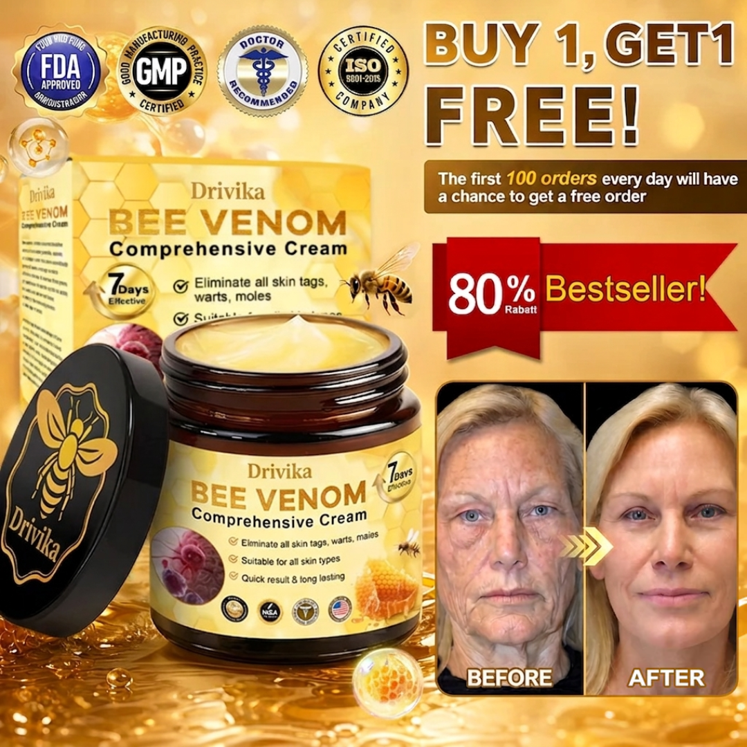 Made and Shipped from USA 💖💖Drivika® Bee Venom Comprehensive Cream LAST DAY 80% OFF(Sagging Skin, Fine Lines, Loss of Firmness, Flat Bust, Drooping Hips, and More)