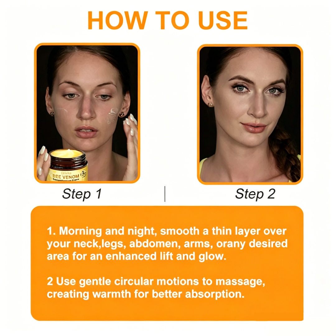 Made and Shipped from USA 💖💖Drivika® Bee Venom Comprehensive Cream LAST DAY 80% OFF(Sagging Skin, Fine Lines, Loss of Firmness, Flat Bust, Drooping Hips, and More)