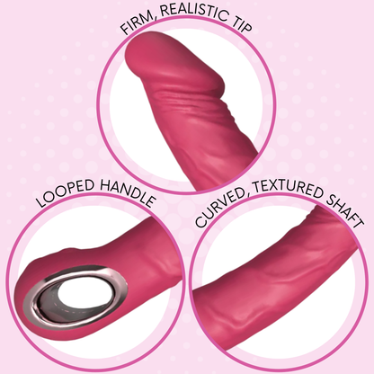 9.5 Inch Veined Vibrating Silicone Toy - Deep, Lifelike Sensation!
