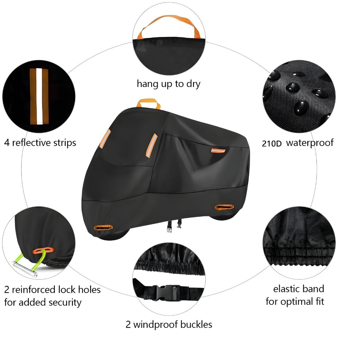 Motorcycle Cover Rain Protection and Sun Protection Built-in Anti-theft Buckle Dust Jacket