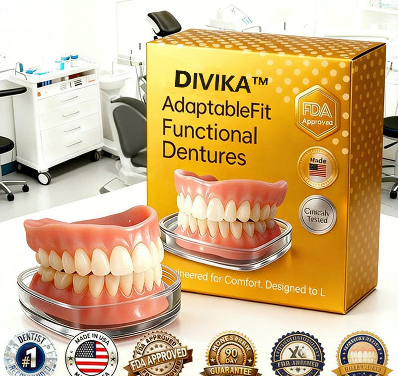🌎 DRIVIKA™ Medical Full Denturewith strong suction-Automatically adjustsand locks to the size thatbest fits your mouth.