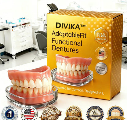 🌎 DRIVIKA™ Medical Full Denturewith strong suction-Automatically adjustsand locks to the size thatbest fits your mouth.