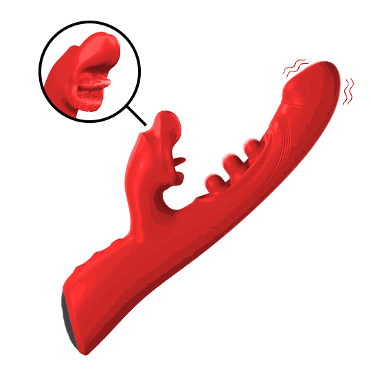 Dual-Action Curved-Tip Personal Massager with Triple-Pulse & External Kiss Sensation