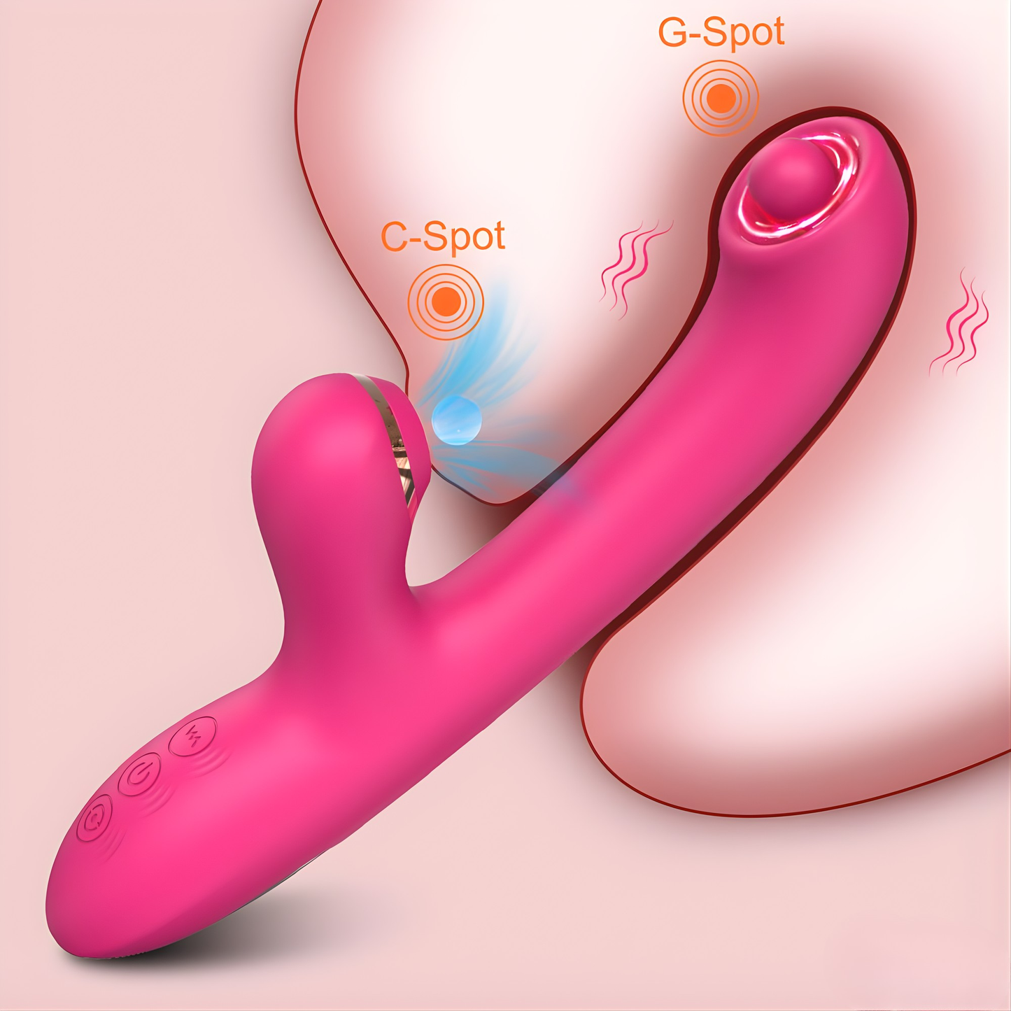 Rotating Pinpoint Internal & Air Pulse Dual-Action Vibe — Targeted, Tight Circles for Elevated Pleasure!