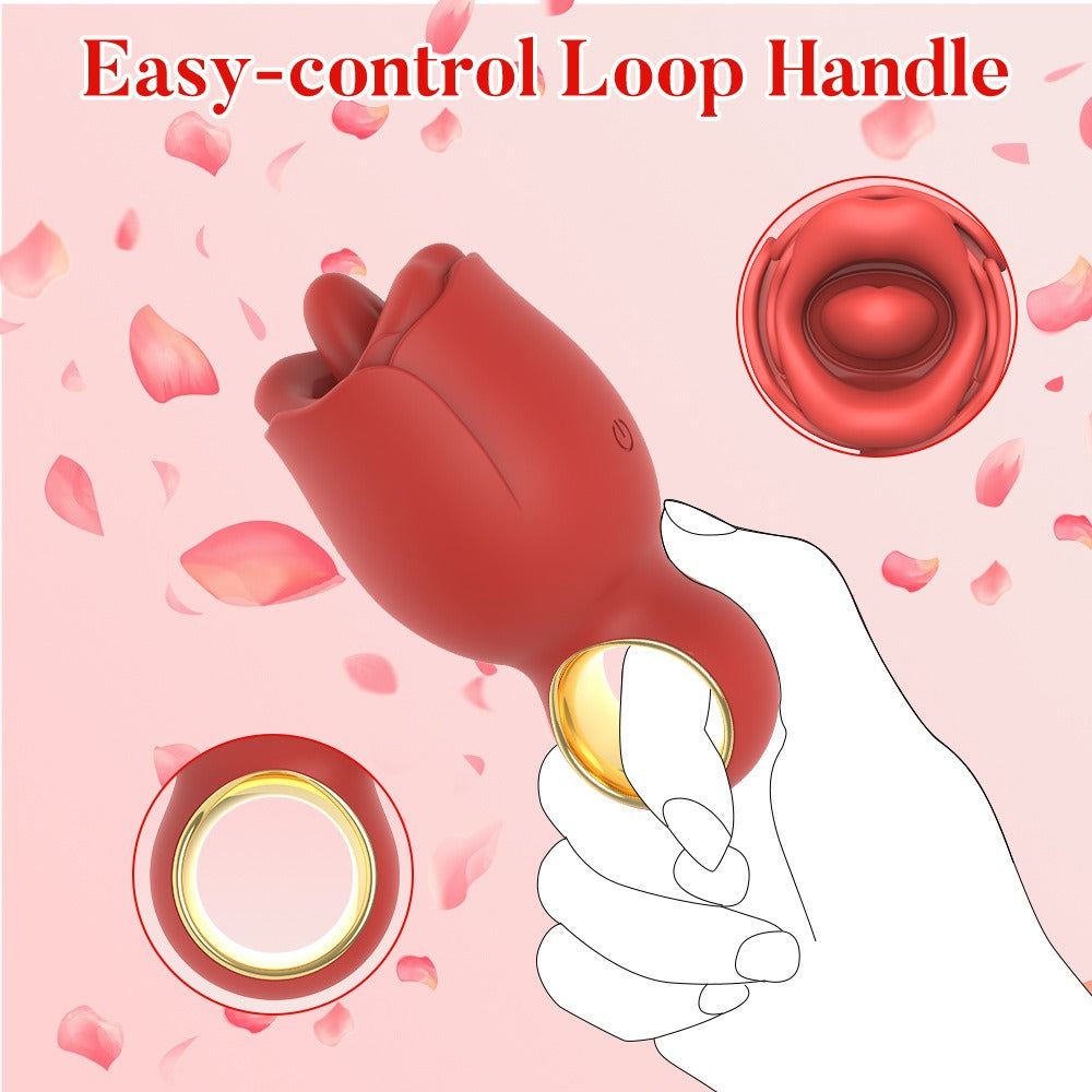 360° Rotating Rose-Style Personal Massager with Custom Modes