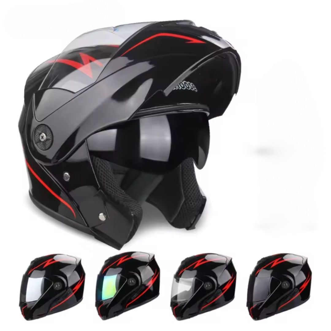Motorcycle DOT Helmet Double Lens Cross Section Helmet