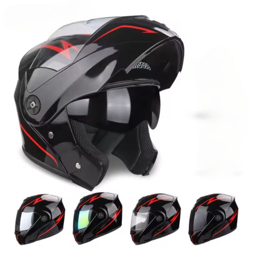 Motorcycle DOT Helmet Double Lens Cross Section Helmet