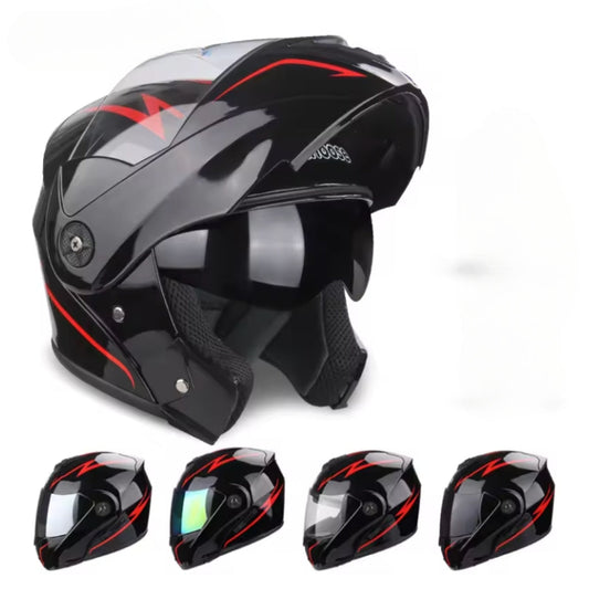 Motorcycle DOT Helmet Double Lens Cross Section Helmet