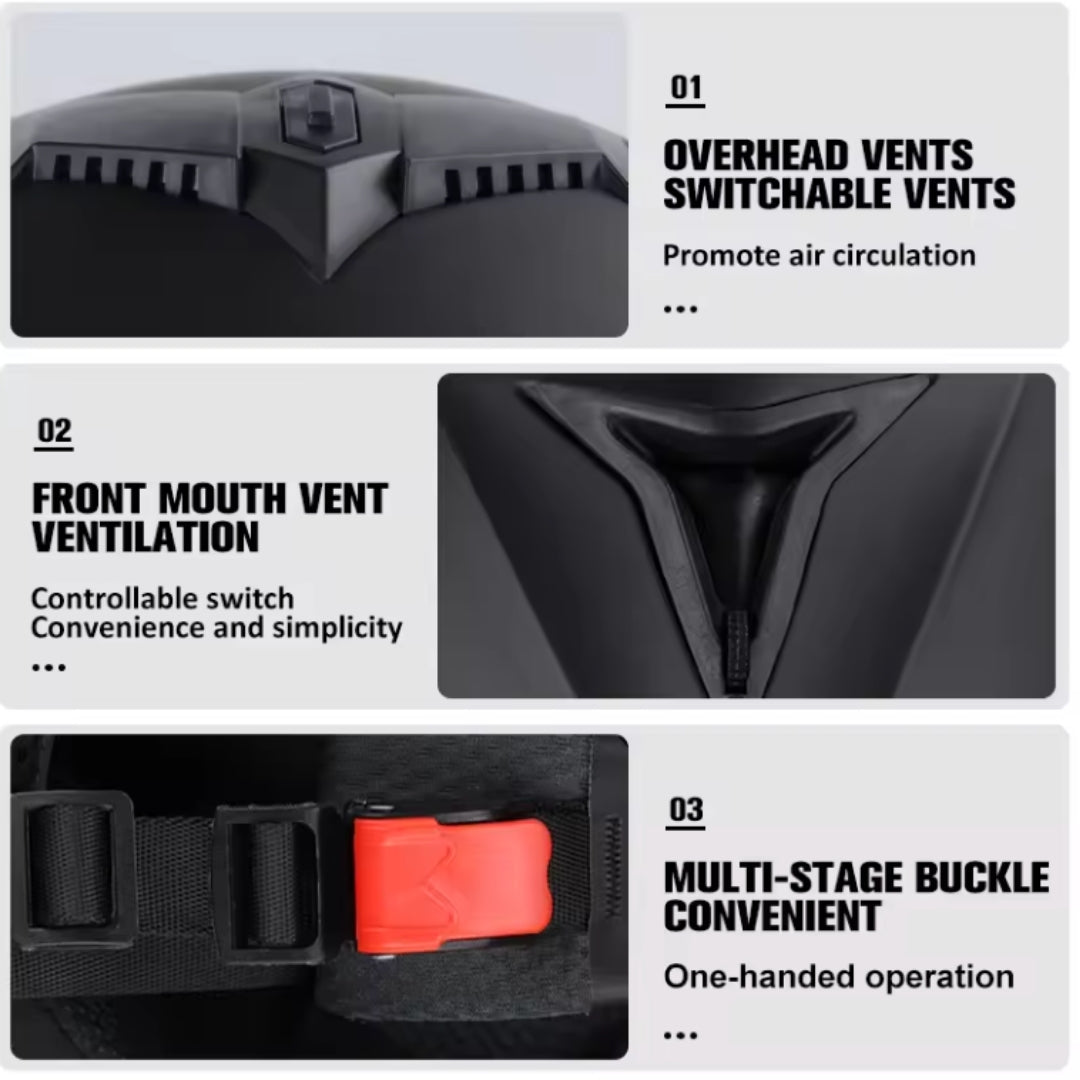 Motorcycle DOT Helmet Double Lens Cross Section Helmet