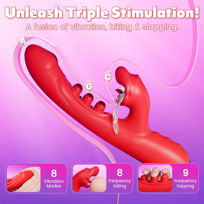 Dual-Action Curved-Tip Personal Massager with Triple-Pulse & External Kiss Sensation