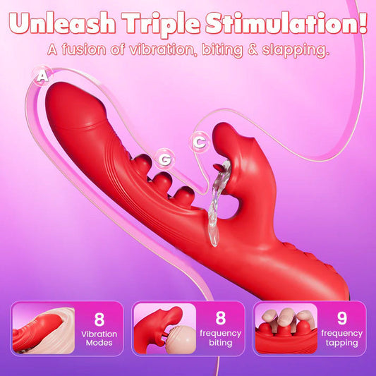 Dual-Action Curved-Tip Personal Massager with Triple-Pulse & External Kiss Sensation