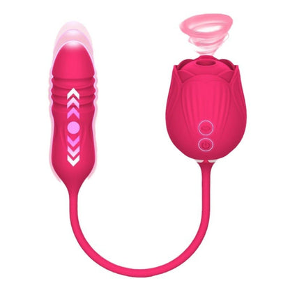 2-in-1 Rose Design Personal Massager – Features Dual-Ended Function and 10 Gentle Wave Modes