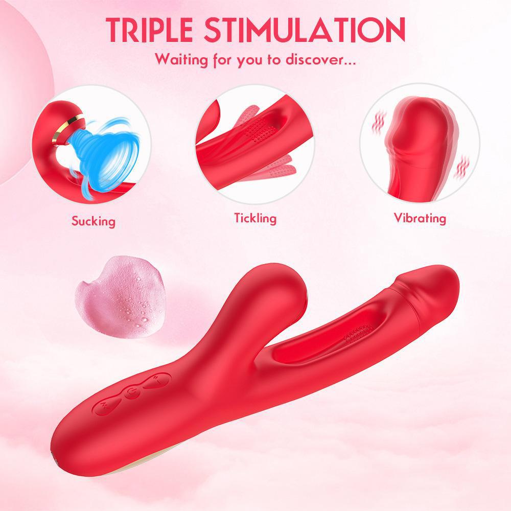 Elegant Dual-Stimulation Massager – Wave-like Motion & Gentle Suction for Complete Relaxation