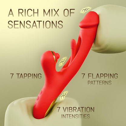 Elegant Dual-Stimulation Massager – Wave-like Motion & Gentle Suction for Complete Relaxation