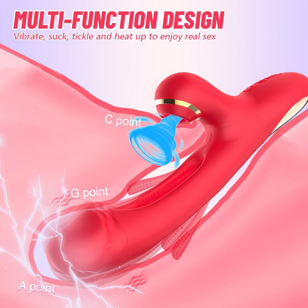 Elegant Dual-Stimulation Massager – Wave-like Motion & Gentle Suction for Complete Relaxation