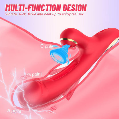 Elegant Dual-Stimulation Massager – Wave-like Motion & Gentle Suction for Complete Relaxation