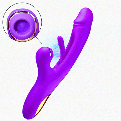 Elegant Dual-Stimulation Massager – Wave-like Motion & Gentle Suction for Complete Relaxation