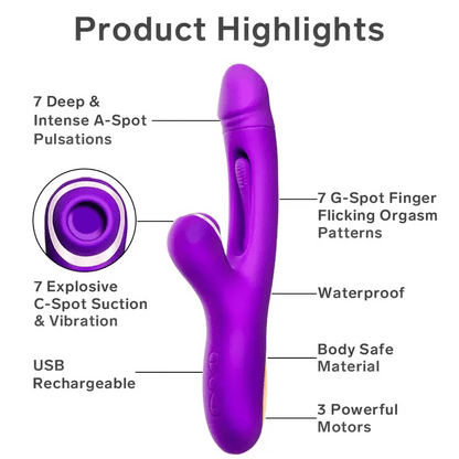 Elegant Dual-Stimulation Massager – Wave-like Motion & Gentle Suction for Complete Relaxation