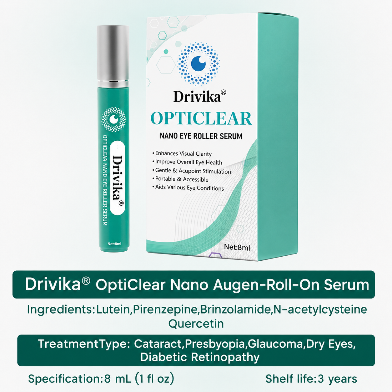 Drivika® OptiClear Nano Eye Roller Serum