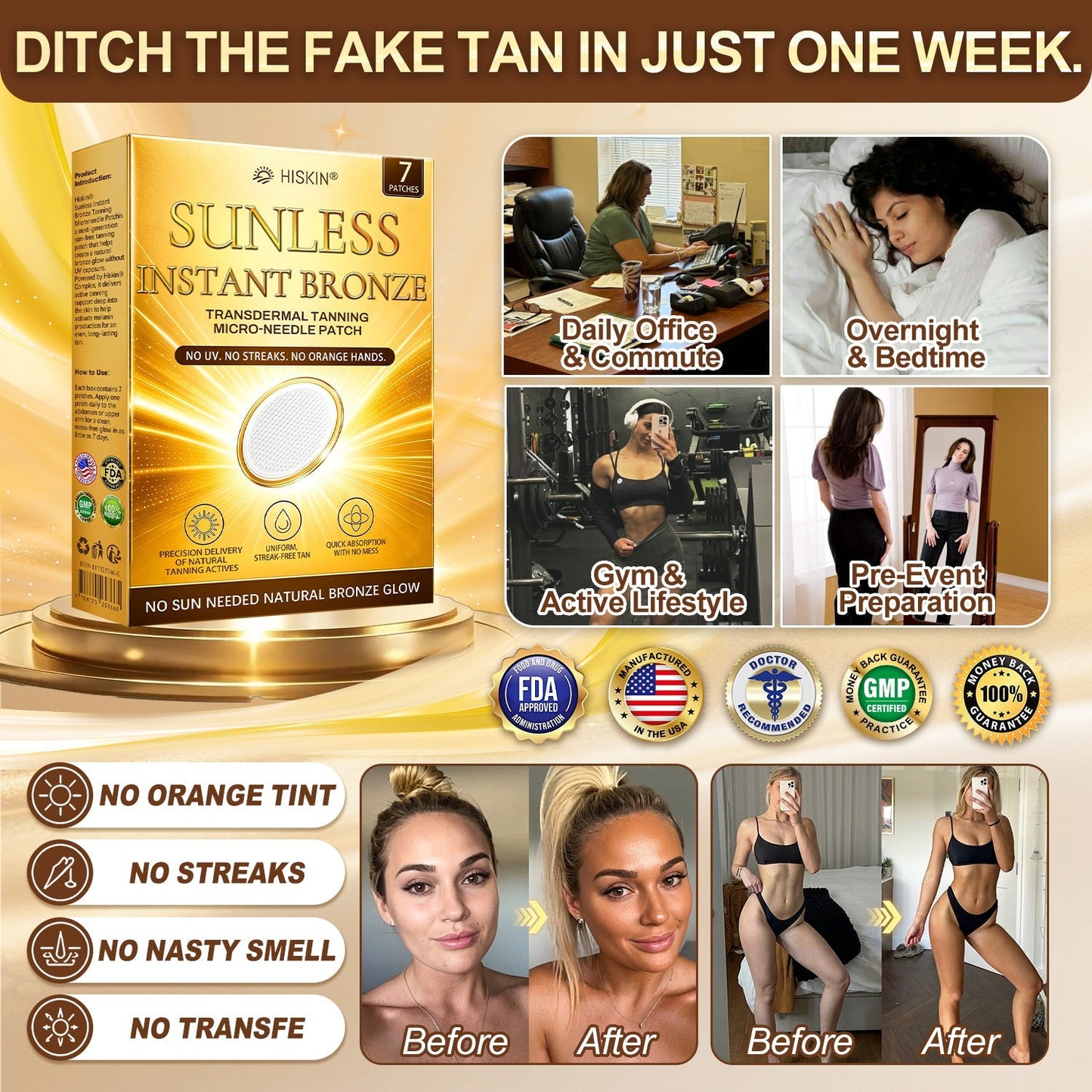 𝑶𝒇𝒇𝒊𝒄𝒊𝒂𝒍 𝑺𝒕𝒐𝒓𝒆 | ☀️☀️ 𝐒𝐮𝐧𝐥𝐞𝐬𝐬 𝐈𝐧𝐬𝐭𝐚𝐧𝐭 𝐁𝐫𝐨𝐧𝐳𝐞 𝐓𝐚𝐧𝐧𝐢𝐧𝐠 𝐌𝐢𝐜𝐫𝐨𝐧𝐞𝐞𝐝𝐥𝐞 𝐏𝐚𝐭𝐜𝐡 🇺🇸 (𝐉𝐮𝐬𝐭 𝐨𝐧𝐜𝐞 𝐚 𝐝𝐚𝐲) 𝐕𝐢𝐬𝐢𝐛𝐥𝐞 𝐁𝐫𝐨𝐧𝐳𝐞 𝐆𝐥𝐨𝐰 𝐢𝐧 𝟕 𝐃𝐚𝐲𝐬 ✅ 𝐍𝐨 𝐔𝐕, 𝐍𝐨 𝐎𝐫𝐚𝐧𝐠𝐞, 𝐍𝐨 𝐒𝐭𝐫𝐞𝐚𝐤𝐬, 𝐍𝐨 𝐃𝐇𝐀, 𝐍𝐨 𝐌𝐞𝐬𝐬.