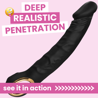 9.5 Inch Veined Vibrating Silicone Toy - Deep, Lifelike Sensation!