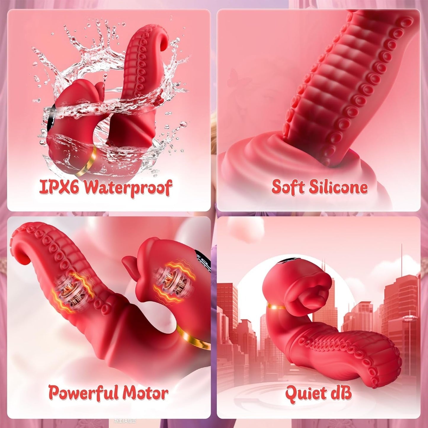 Soft-Touch Wellness Massager with LCD Display & 9 Motion Modes