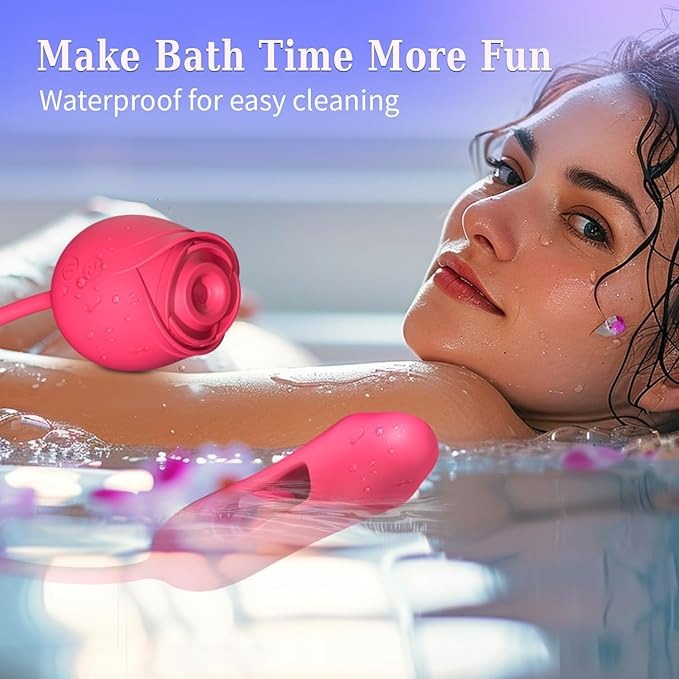 Triple-Motion Personal Massager with 10 AirPulse, Fluttering Wings & Deep-Massage Core – Rose Wellness Device