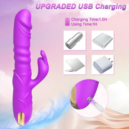 Dual-Action Personal Massager with Auto Motion for Deep-Point & Targeted External Stimulation