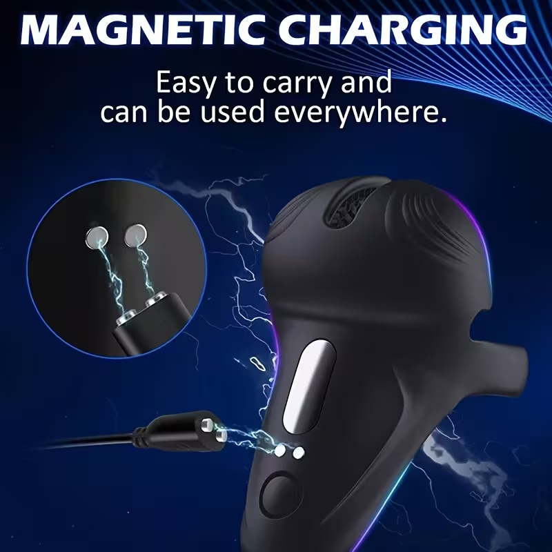 1pc Men'S Vibrating Ring, Adjustable Silicone Ring Vibrator with 10 Strong Vibration Modes, Used for And Male, Vibrating Ring Adult And Gaming Adult Toys